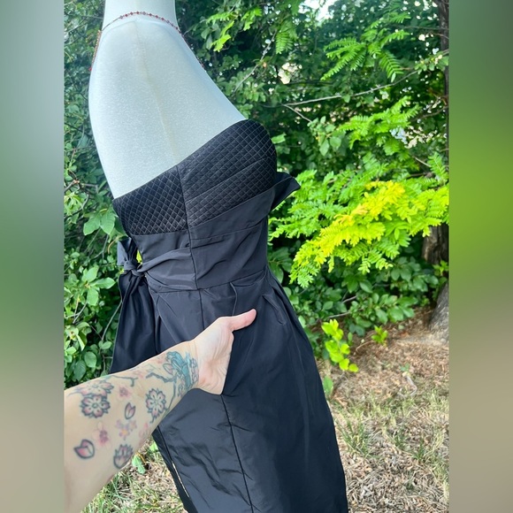 NWT- BCBGMaxAzria- Elegant Black Strapless Dress - Picture 4 of 7